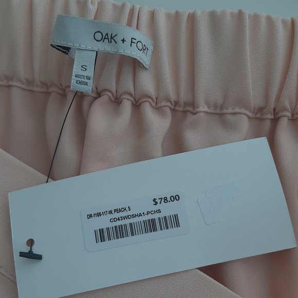 OAK + FORT - Mini Dress - Peach - Size Small - Picture 5 of 5